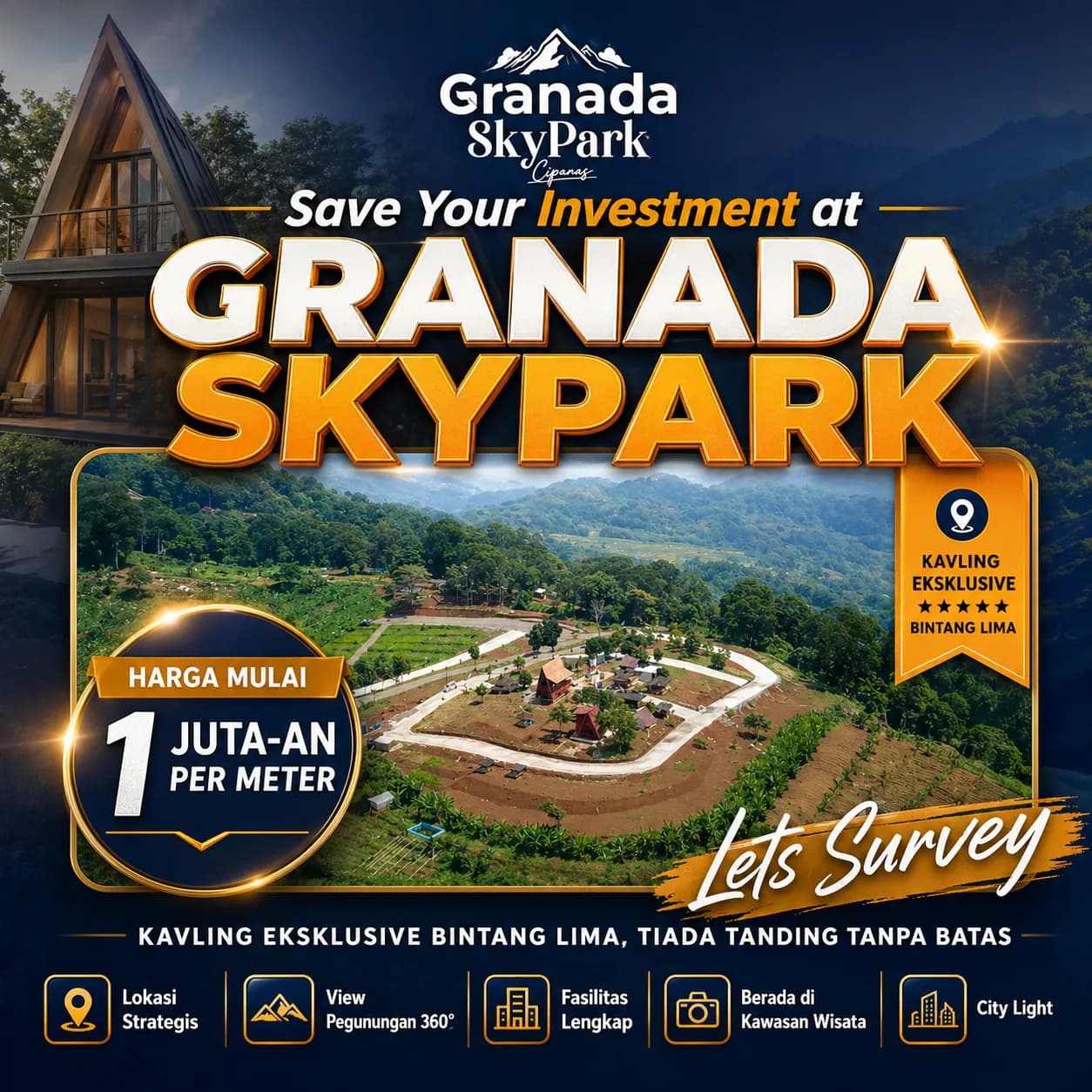Pemandangan Alam Granada Skypark Puncak
